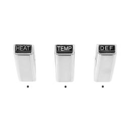 68 Mustang Heater Dash Plate Knob Set (3pcs), w/o AC