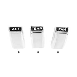 A/C & Heating - A/C & Heating Components - All Classic Parts - 68 Mustang Heater Dash Plate Knob Set (3pcs), w/ AC