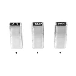 All Classic Parts - 68 Mustang Heater Dash Plate Knob Set (3pcs), w/ AC - Image 2