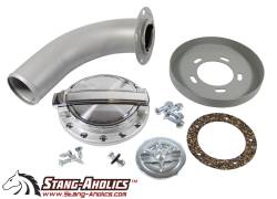 Stang-Aholics - 65 - 68 Mustang Fastback Mach 1 Style Fuel Cap Kit with Recess Plate - Image 1