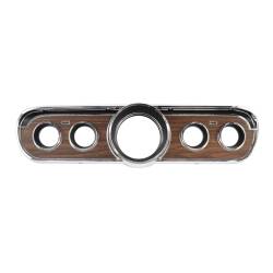 All Classic Parts - 65-66 Mustang Instrument Bezel, Metal-Backed Deluxe Woodgrain - Image 1