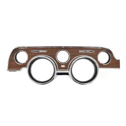 All Classic Parts - 68 Mustang Instrument Bezel, Metal-backed Deluxe Woodgrain (w/o Running Horse Emblem) - Image 2