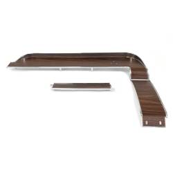 All Classic Parts - 68 Mustang Dash Trim Set (Upper/Center/Lower), Metal-Backed Deluxe Woodgrain - Image 3