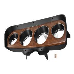 All Classic Parts - 69 Mustang Instrument Bezel, Deluxe w/ Stamped Steel Woodgrain Panel - Image 1