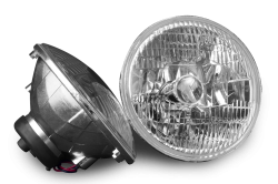 Stang-Aholics - 65 - 68, 70 - 73 Classic Mustang 7" OE7 Round Chrome Projector Headlight - Image 2