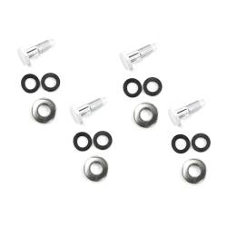 65 - 68 Mustang Seat Belt Bolt Set, Chrome (4 Chrome Washers & 8 Spacers)