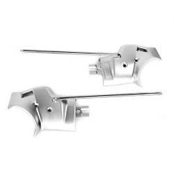 All Classic Parts - 71-73 Mustang Sunvisor Bracket Assembly w/Rod, Convertible, PAIR - Image 1