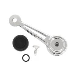 All Classic Parts - 68-69 Mustang Window Handle w/ Black Knob (For Standard Door Panel) - Image 2