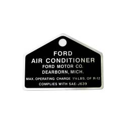 64-73 Mustang A/C Compressor Tag (Metal) - Ford Official Licensed Product