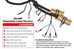 Dynacorn | Mustang Parts - 67 - 70 Mustang Shelby Style Tail Lamp Wire Harness, Sequential - Image 2