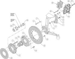 Wilwood Engineering Brakes - 64 - 66 Mustang Wilwood 4 Lug Front Disc Brake Kit, Red Calipers - Image 3