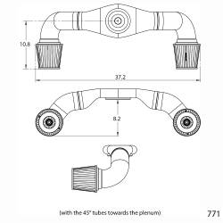 Miscellaneous - Dual Inlet Air Intake Plenum Kit for 64 - 73, 79 - 85 Mustangs - Image 2