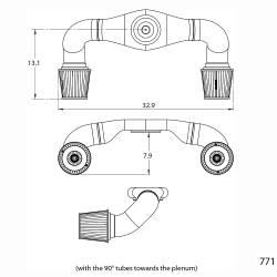Miscellaneous - Dual Inlet Air Intake Plenum Kit for 64 - 73, 79 - 85 Mustangs - Image 3