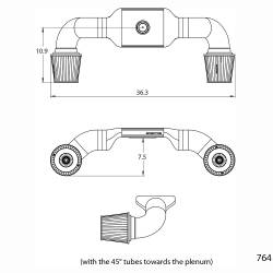 Miscellaneous - Dual Inlet Air Intake Plenum Kit for 64 - 73, 79 - 85 Mustangs - Image 3