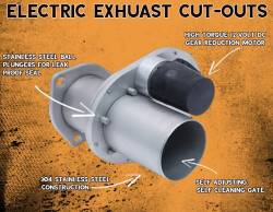 Doug's Headers - Universal Electric Exhaust Cut-Outs for 3 Inch Diameter Exhaust Pipes - Image 2