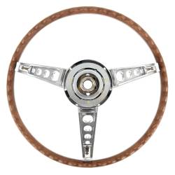 All Classic Parts - 65-66 Mustang Steering Wheel, Woodgrain Assembly (Includes Horn Ring, Collar & Hardware) - NO HORN CAP - Image 4