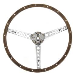 All Classic Parts - 67 Mustang Steering Wheel, Woodgrain Assembly (Includes Horn Ring, Collar & Hardware) - NO HORN CAP - Image 2