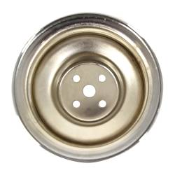 All Classic Parts - 67-70 Mustang 390/428, 68-69 Mustang 289/302/351W Water Pump Pulley w/ AC, 2 Groove, Chrome (5 13/16" OD) - Image 4