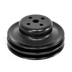 All Classic Parts - 67-70 Mustang 390/428, 68-69 Mustang 289/302/351W Water Pump Pulley w/ AC, 2 Groove, Black (5 13/16" OD)