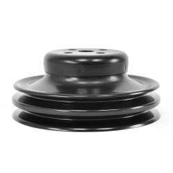 All Classic Parts - 67-70 Mustang 390/428, 68-69 Mustang 289/302/351W Water Pump Pulley w/ AC, 2 Groove, Black (5 13/16" OD) - Image 2