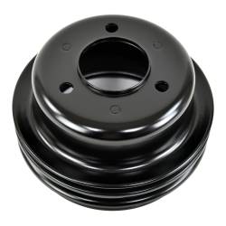 65-67 Mustang Crankshaft Pulley 289 w/AC w/PS, Triple Groove, Black (6 21/32" OD)