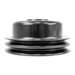 All Classic Parts - 65-67 Mustang Crankshaft Pulley 289, Black (6 21/32" OD, Double Groove - 3/8" & 3/8") - Image 2