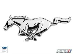 NXT-GENERATION - 1994-2004 Mustang Running Horse Emblem "CHROME" - Image 1