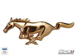 Body - Grilles - NXT-GENERATION - 1994-2004 Mustang Running Horse Emblem, 24K GOLD PLATED