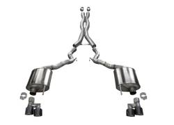 Corsa Performance Exhaust - 2018-2020 Mustang GT 5.0L V8 Convertible 3" Exhaust System, Cat-Back, Black Tips
