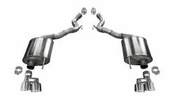 18-20 Mustang GT Convertible 3" Sport Exhaust System, Axle-Back, 4" Polished Tips