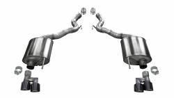 18-20 Mustang GT Convertible 3" Sport Exhaust System, Axle-Back, 4" Black Tips
