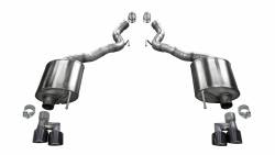 Corsa Performance Exhaust - 18-20 Mustang GT Convertible 3" Sport Exhaust System, Axle-Back, 4" Black Tips - Image 1