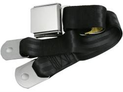 65 - 73 Mustang 60" Lap Belt, Aviation Style Buckles, Choose Color