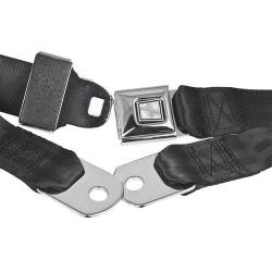 65 - 73 Mustang 60" Lap Belt, Push Button Buckles, Choose Color