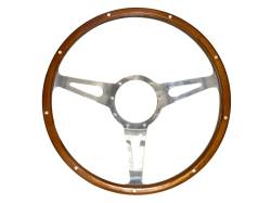 65 -73 Mustang 3 Spoke Genuine Wood Cobra Style Steering Wheel, 14 Inch