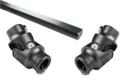 Steering - Rack & Pinion Kits - Borgeson - IDIDIT Column U-Joint, Linkage Kit w/ DD Shaft, Stainless Steel, POWER RACK