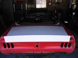 1968 Mustang SR-68 Fiberglass Spoiler Trunk Lid Shown with Ends Installed, End Caps Sold Separately
