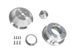 65-69 Mustang 289-302 Billet Aluminum Engine Pulley Kit, Single Groove 