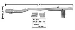 65 - 70 Mustang Coupe and Fastback Rear Frame Rail, Mini Tub, LH Side