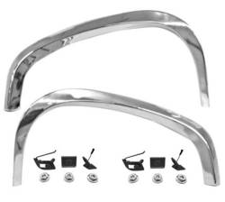 Dynacorn - 1969 Mustang Narrow Grill End Molding, Stainless, Pair