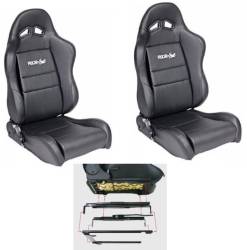 71-73 Mustang Procar Sportsman Series Seats, Pair with Adapters
