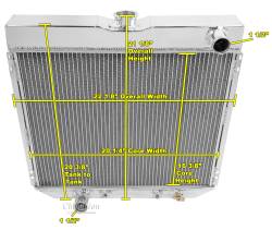 Champion Cooling - 67 - 70 Mustang Radiator Driver Side Outlet - Image 1