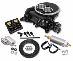 64 - 73 Mustang Holley Sniper 2 Barrel EFI Self-Tuning Master Kit, Black Ceramic