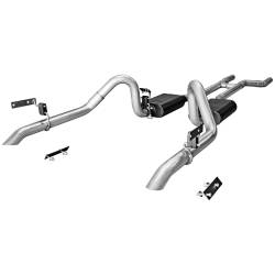 Flowmaster - 67-70 Mustang Flowmaster Crossmember Back Stainless Exhaust System, w/ Turn Downs - Image 2
