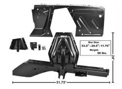 65-66 Mustang LH Complete Shock Tower & Frame, Separate Inner Apron Assembly