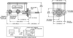 Wilwood Engineering Brakes - 64-73 Mustang Wilwood Compact Brake Master Cylinder, Black, 7/8 Bore - Image 2