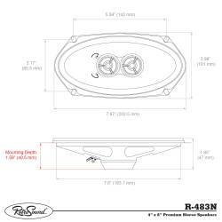 RetroSound - 1965-68 Mustang 4 X 8 Stereo Door Replacement Speakers - Image 4