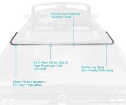 All Classic Parts - 1967 Mustang Convertible Top Boot Stainless Molding Set, Pair - Image 4