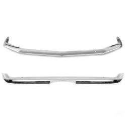 Bumpers - Front - All Classic Parts - 67-68 Mustang Front / Rear Bumper Set, Triple Plated Chrome