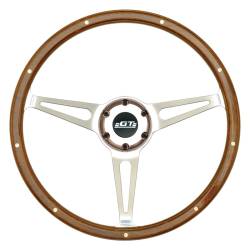 GT Performance Steering Wheels - 65-73 Mustang GT3 Retro Steering Wheel, Cobra Style, Wood Grip - Image 2